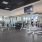 a large room with exercise equipment