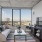 a living room with a large window