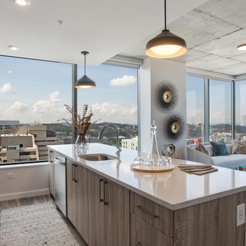 Spacious kitchens with thoughtful details a kitchen with a large island